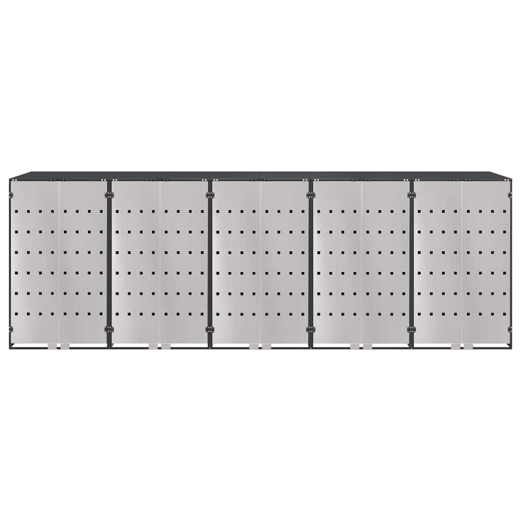 Wheelie Bin Storage for 5 Bins Steel Anthracite