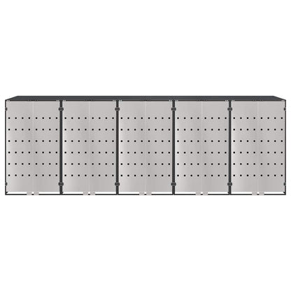 Wheelie Bin Storage for 5 Bins Steel Anthracite