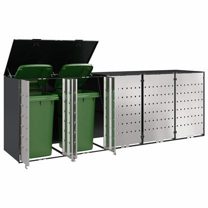 Wheelie Bin Storage for 5 Bins Steel Anthracite