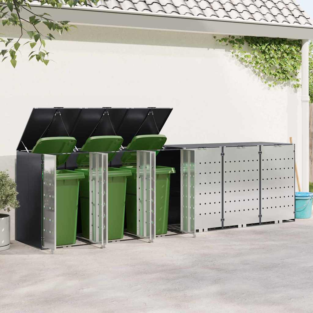 Wheelie Bin Storage for 6 Bins Steel Anthracite