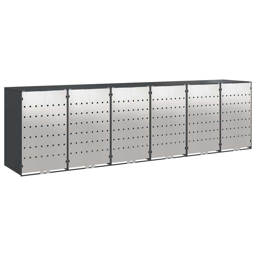 Wheelie Bin Storage for 6 Bins Steel Anthracite