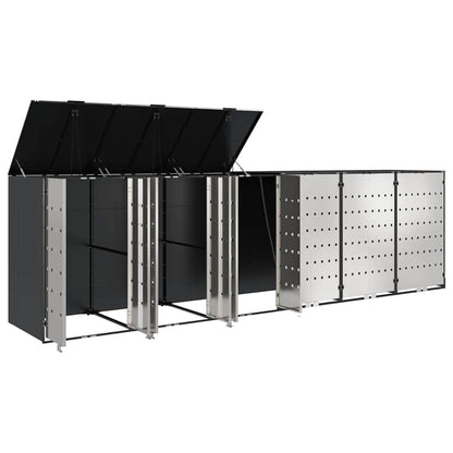 Wheelie Bin Storage for 6 Bins Steel Anthracite