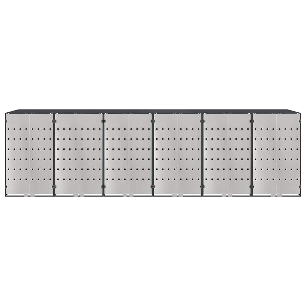 Wheelie Bin Storage for 6 Bins Steel Anthracite