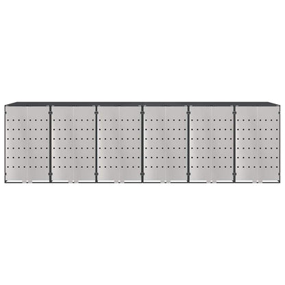 Wheelie Bin Storage for 6 Bins Steel Anthracite