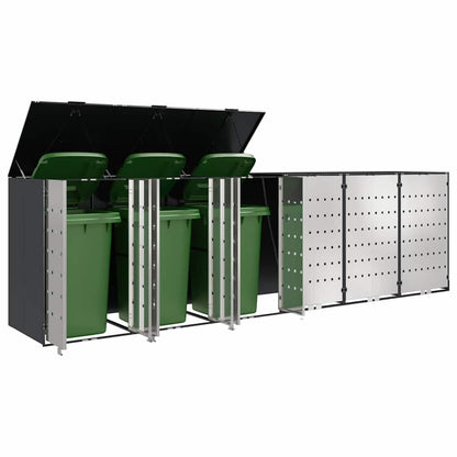 Wheelie Bin Storage for 6 Bins Steel Anthracite
