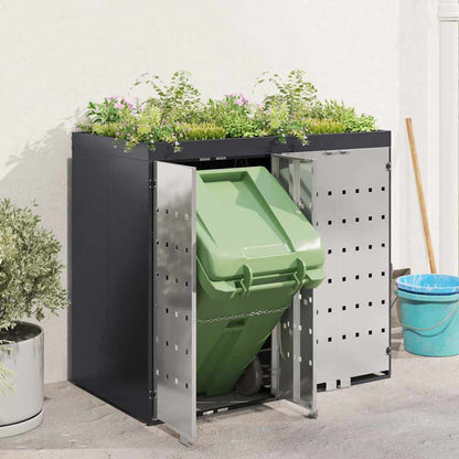 Wheelie Bin Storage for 2 Bins Steel Anthracite