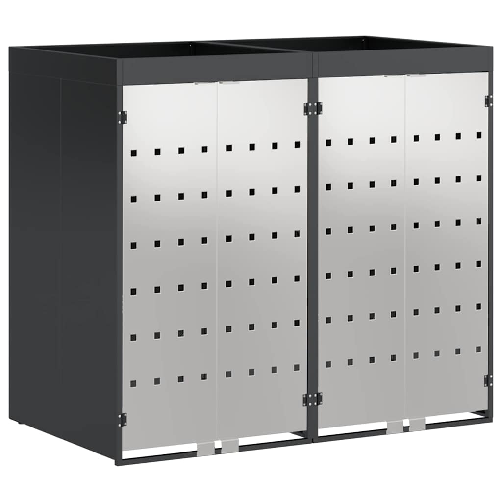 Wheelie Bin Storage for 2 Bins Steel Anthracite