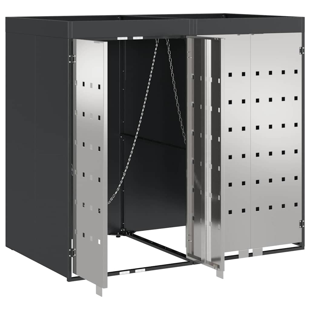Wheelie Bin Storage for 2 Bins Steel Anthracite
