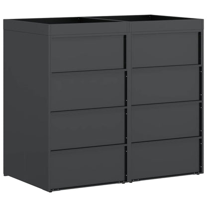 Wheelie Bin Storage for 2 Bins Steel Anthracite