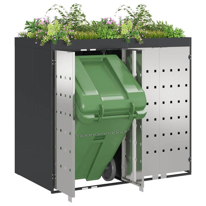 Wheelie Bin Storage for 2 Bins Steel Anthracite