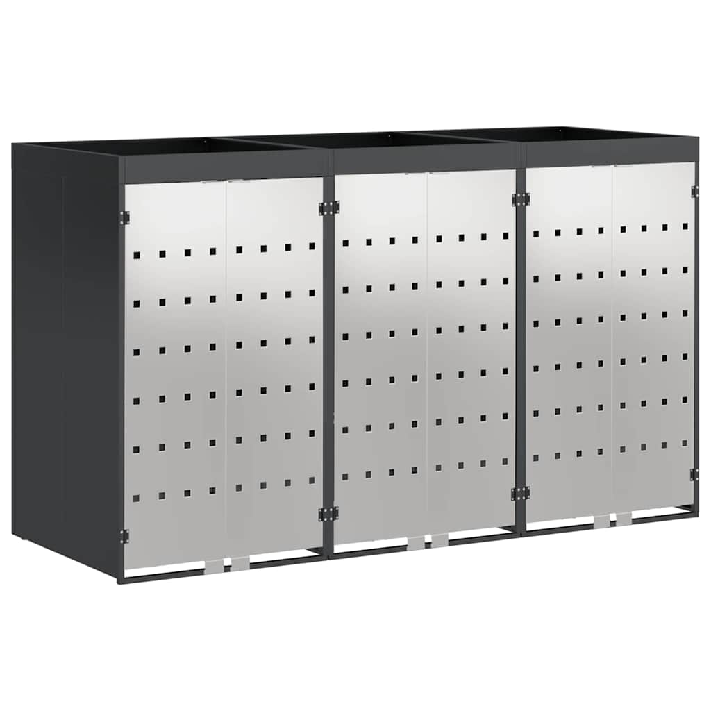 Wheelie Bin Storage for 3 Bins Steel Anthracite