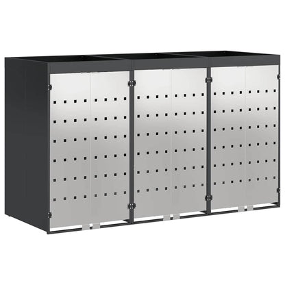 Wheelie Bin Storage for 3 Bins Steel Anthracite