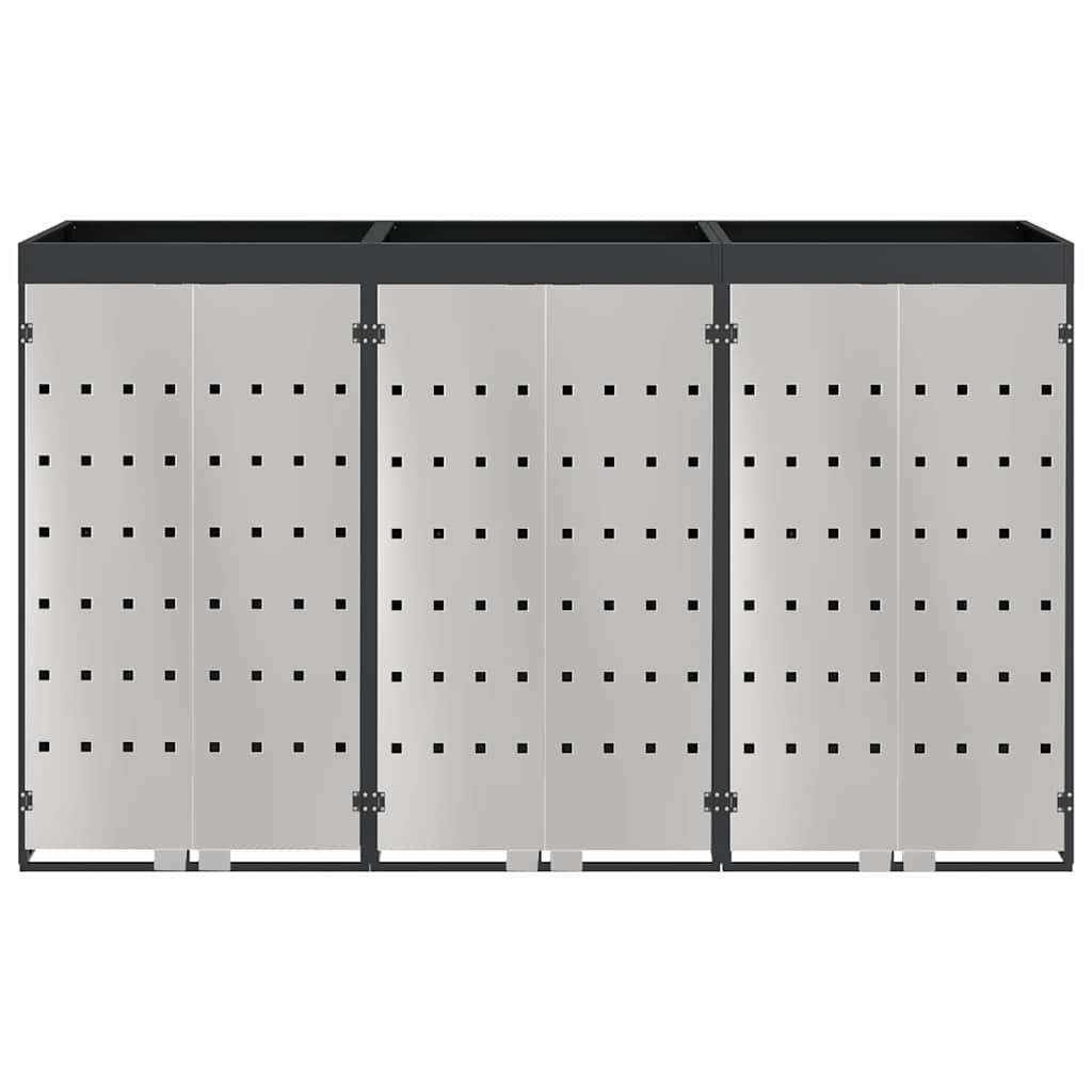 Wheelie Bin Storage for 3 Bins Steel Anthracite