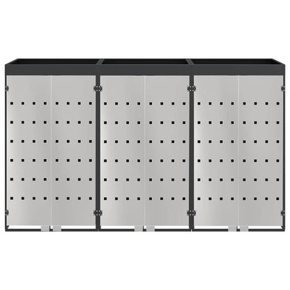 Wheelie Bin Storage for 3 Bins Steel Anthracite