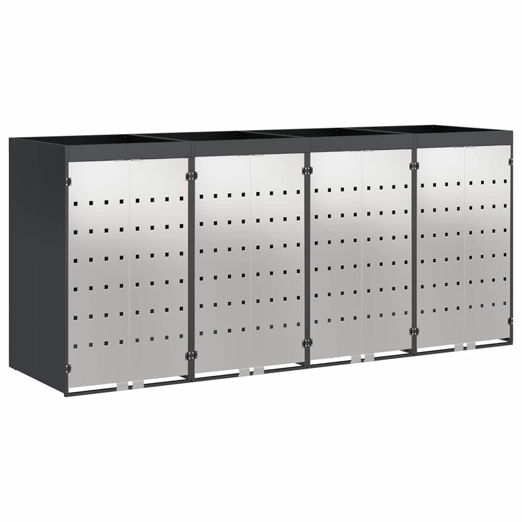 Wheelie Bin Storage for 4 Bins Steel Anthracite