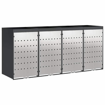 Wheelie Bin Storage for 4 Bins Steel Anthracite