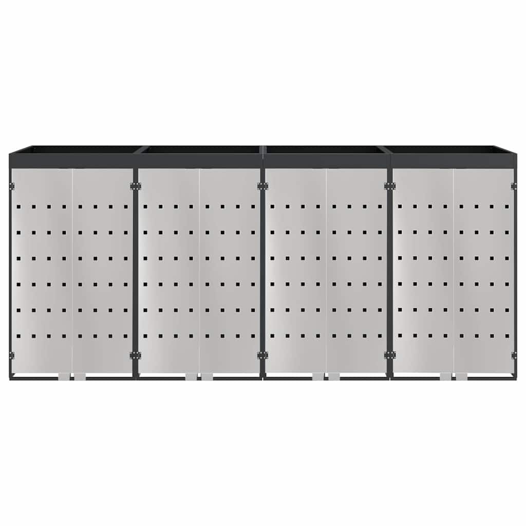 Wheelie Bin Storage for 4 Bins Steel Anthracite