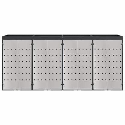 Wheelie Bin Storage for 4 Bins Steel Anthracite
