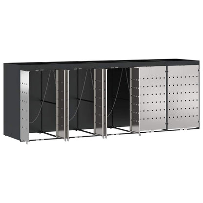 Wheelie Bin Storage for 5 Bins Steel Anthracite