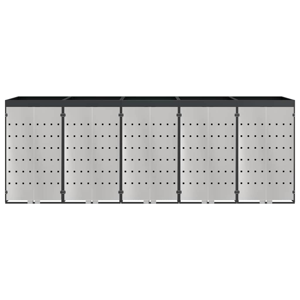Wheelie Bin Storage for 5 Bins Steel Anthracite