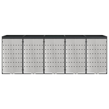 Wheelie Bin Storage for 5 Bins Steel Anthracite