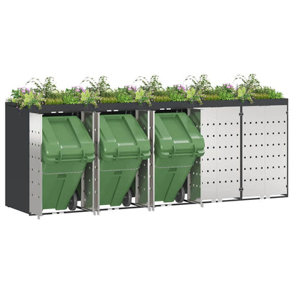 Wheelie Bin Storage for 5 Bins Steel Anthracite