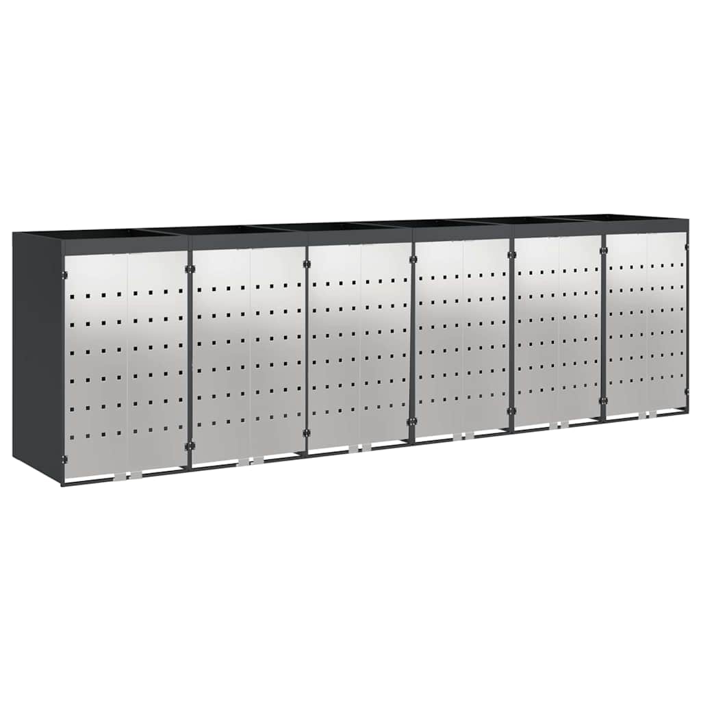 Wheelie Bin Storage for 6 Bins Steel Anthracite
