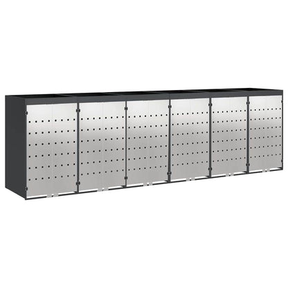 Wheelie Bin Storage for 6 Bins Steel Anthracite