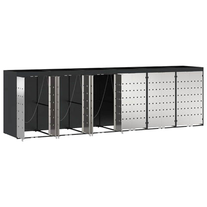 Wheelie Bin Storage for 6 Bins Steel Anthracite
