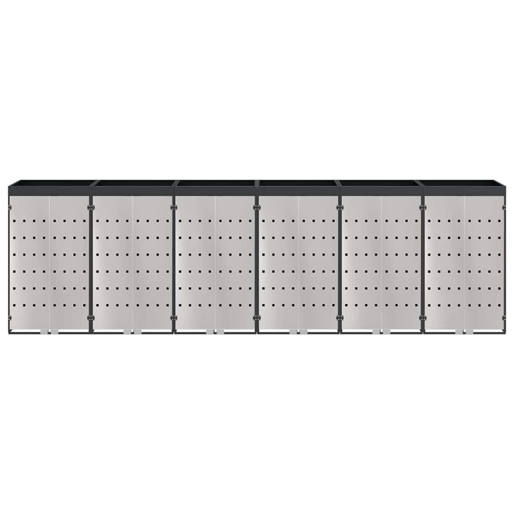Wheelie Bin Storage for 6 Bins Steel Anthracite