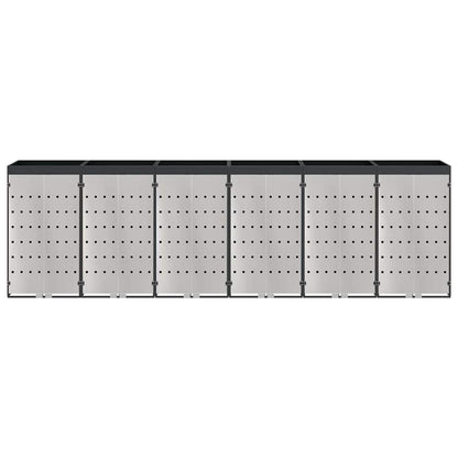 Wheelie Bin Storage for 6 Bins Steel Anthracite