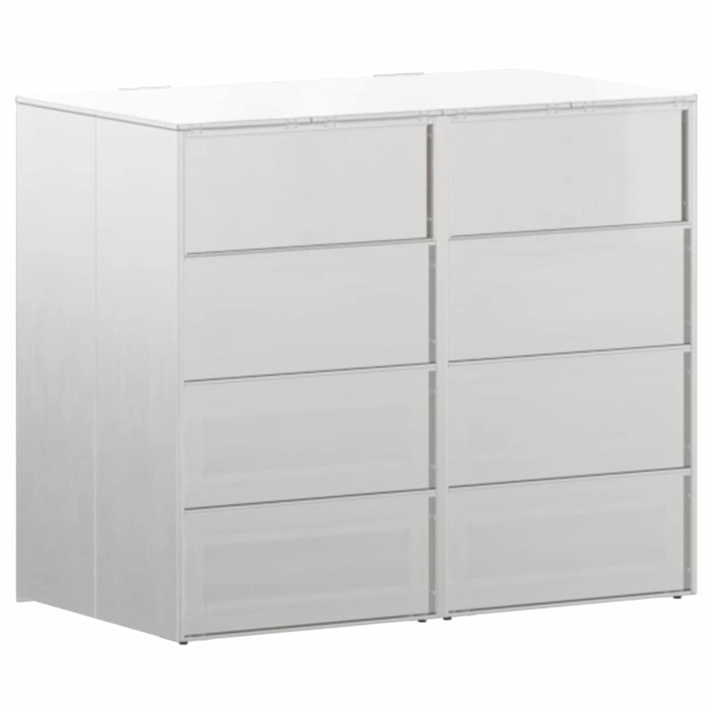 Wheelie Bin Storage for 2 Bins Stainless Steel Silver