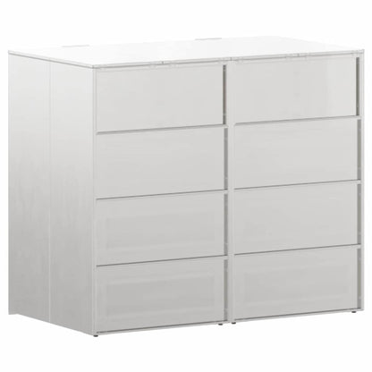 Wheelie Bin Storage for 2 Bins Stainless Steel Silver