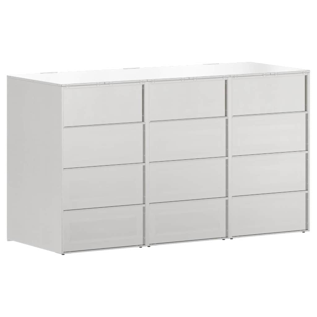 Wheelie Bin Storage for 3 Bins Stainless Steel Silver