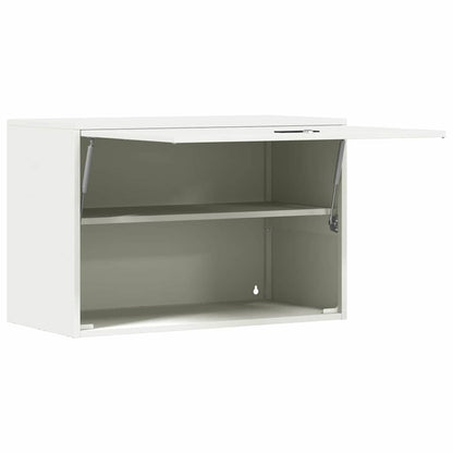 Wall Cabinet for Garage with Gas-lift Door White
