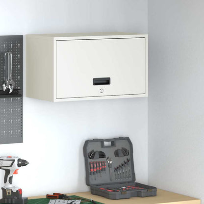 Wall Cabinet for Garage with Gas-lift Door White