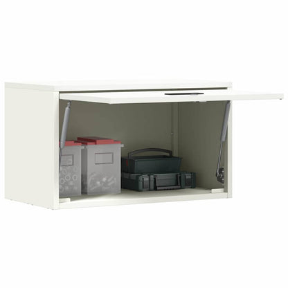 Wall Cabinet for Garage with Gas-lift Door White