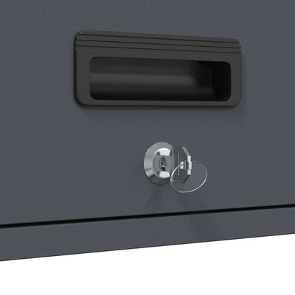 Wall Cabinet for Garage with Gas-lift Door Anthracite