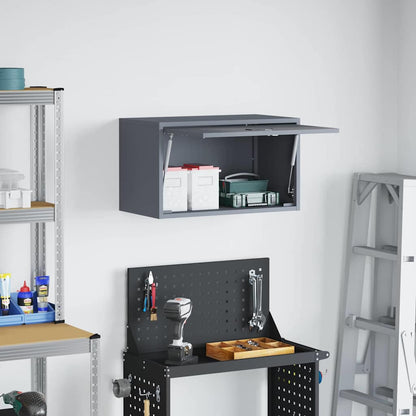 Wall Cabinet for Garage with Gas-lift Door Anthracite