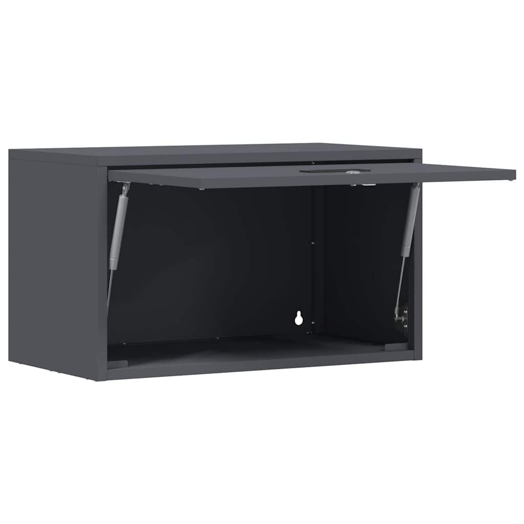 Wall Cabinet for Garage with Gas-lift Door Anthracite