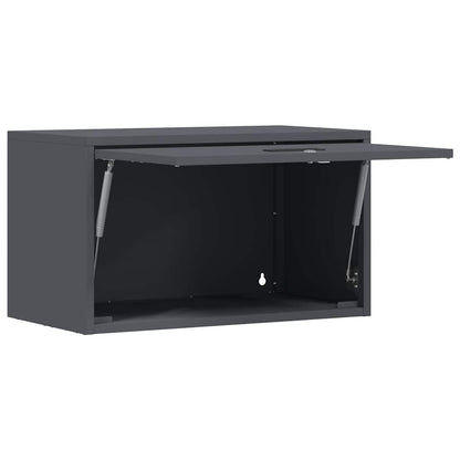 Wall Cabinet for Garage with Gas-lift Door Anthracite