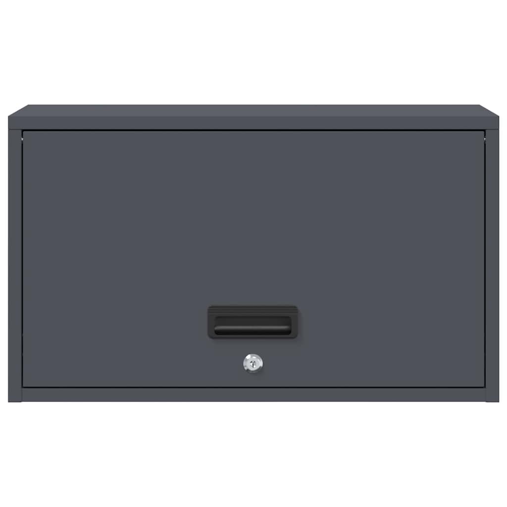 Wall Cabinet for Garage with Gas-lift Door Anthracite