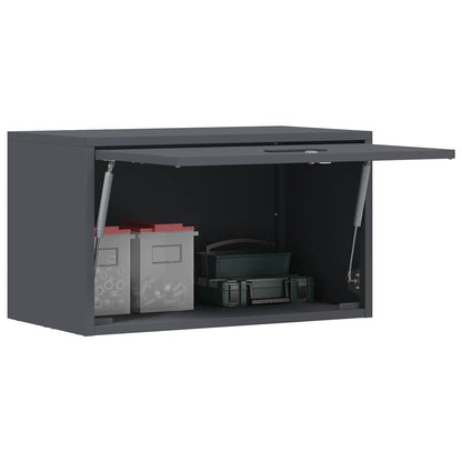 Wall Cabinet for Garage with Gas-lift Door Anthracite