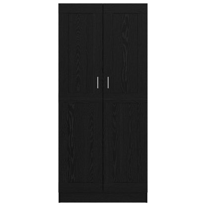 Book Cabinet Black Oak 82.5 x 30.5 x 185 cm Engineered Wood