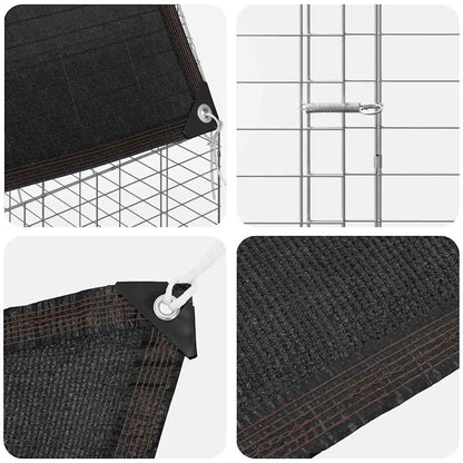 Chicken Cage 2 pcs Silver 600 x 100 x 210 cm Galvanised Steel