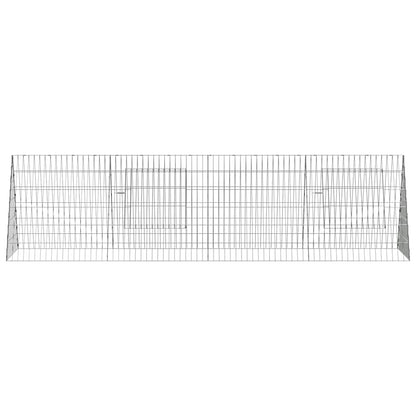Chicken Cage Silver 215 x 55 x 55 cm Galvanised Steel