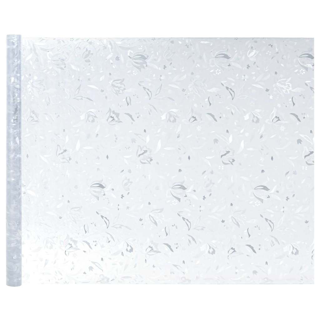 Static Window Film Flowers Pattern 90 x 500 cm PVC
