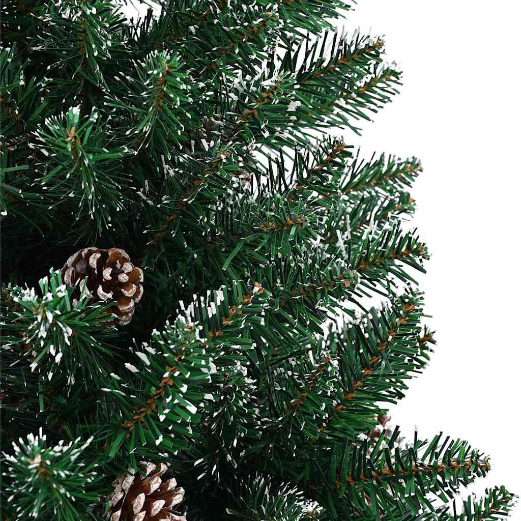 Slim Christmas Tree Green 180 cm PVC and Solid Pine wood