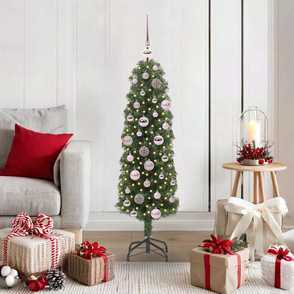 Artificial Christmas Tree with 150 LEDs with Stand Green 120 cm