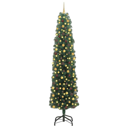 Artificial Christmas Tree with 300 LEDs with Stand Green 240 cm